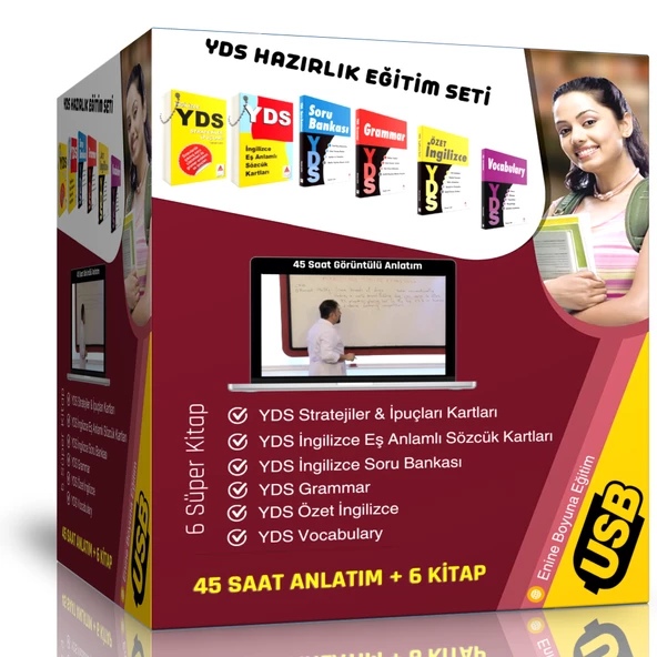 YDS Hazırlık Eğitim Seti (6 Süper Kitap + 45 Saat Anlatım) ürün görseli 1