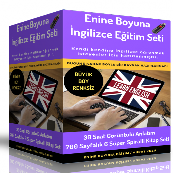Enine Boyuna İngilizce Eğitim Seti (Büyük Boy RENKSİZ) ürün görseli 1