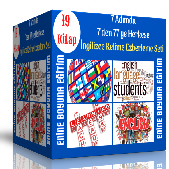 7 Adımda İngilizce Kelime Ezberleme Kitap Seti (19 Fasikül Renkli Kitap) ürün görseli 1