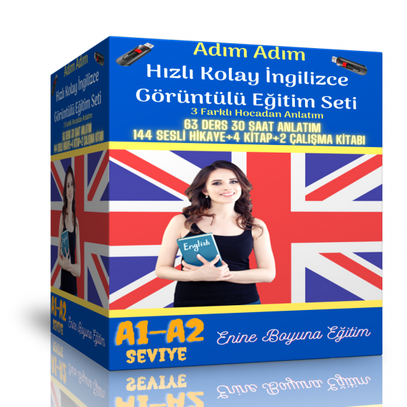 Adım Adım Hızlı Kolay İngilizce Görüntülü Eğitim Seti ürün görseli 1