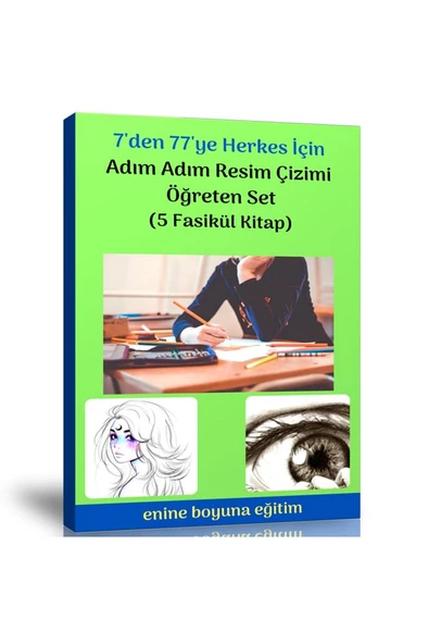 7 Den 77 Ye Herkes Için Adım Adım Resim Çizimi Öğreten Kitap Seti (5 Fasikül Kitap) ürün görseli 1