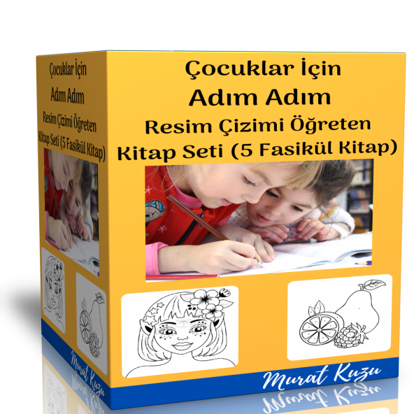 Çocuklar İçin Adım adım Resim Çizimi Öğreten Kitap Seti (5 Fasikül Kitap) ürün görseli 1