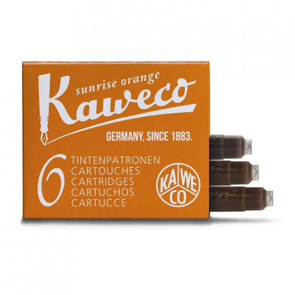 KAWECO DOLMAKALEM KARTUSU TURUNCU 6LI KISA ürün görseli 1