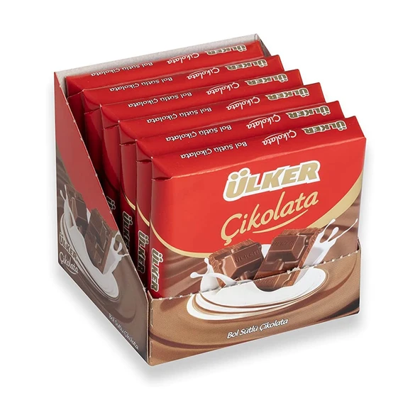Ülker Sütlü Kare Çikolata 60 Gr x 6 Adet ürün görseli 1