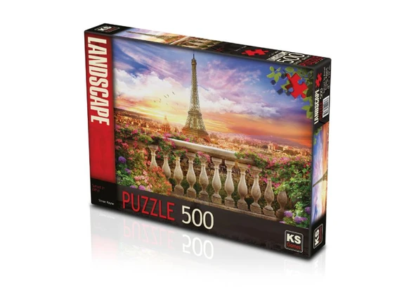 KS Puzzle 500 Parça Sunset İn Eiffel Eyfel'de Günbatımı ürün görseli 1
