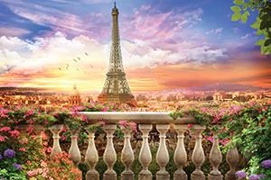 KS Puzzle 500 Parça Sunset İn Eiffel Eyfel'de Günbatımı - Resim 2