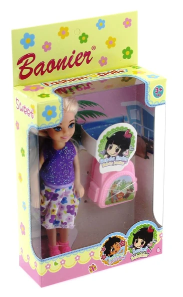 Baonier Mor Çiçek Elbiseli Bebeğim Seyahatte - Resim 2