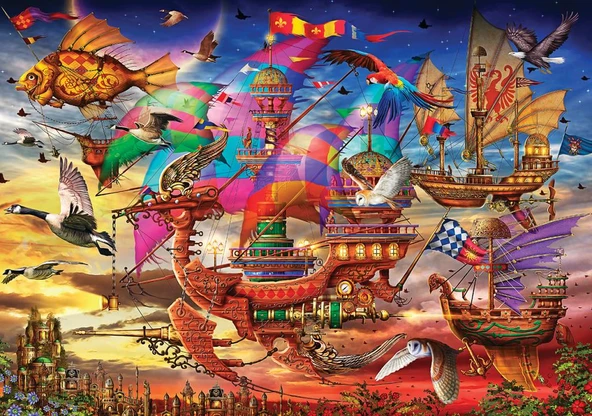 KS Puzzle 1000 Parça The Flight Uçuş - Resim 2