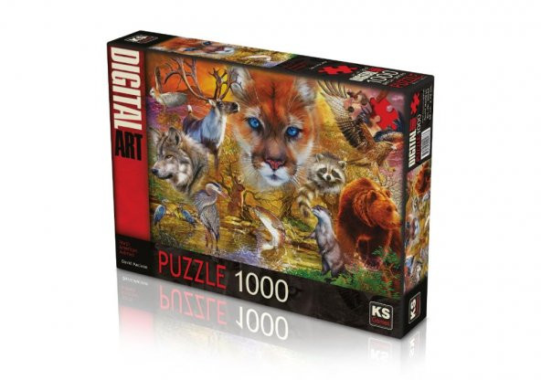 KS Puzzle 1000 Parça North American Animals ürün görseli 1