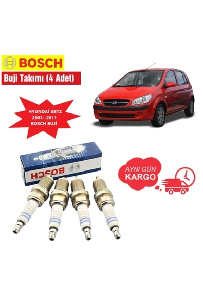 Hyundai Getz 1.3 / 1.4 Bosch Buji Takımı 2003--2011 Fr8dcx+ 4 Adet ürün görseli 1