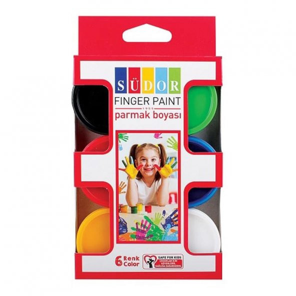 Parmak Boyası 6 Renk 1 Paket Südor 6 Lı Parmak Boyası 1 Paket ürün görseli 1