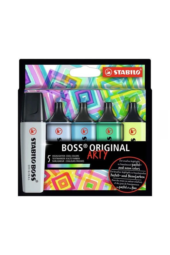 Stabilo Boss Original Arty Soğuk Renkler Işaretleme Kalem Seti 5'li ürün görseli 1