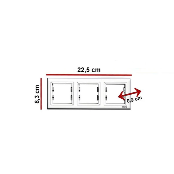 Schneider Asfora Antrasit 3'Lü Çerçeve - Resim 2