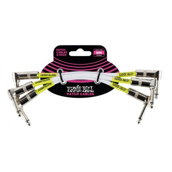ERNIE BALL P06051 L/L 3lü Paket  15cm Pedal Ara Kablo ürün görseli 1