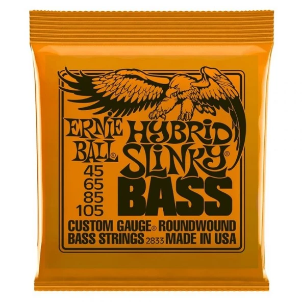 Ernie Ball P02833 Hybrid Slinky Nickel 45-105 (4 Telli) Bas Gitar Teli ürün görseli 1