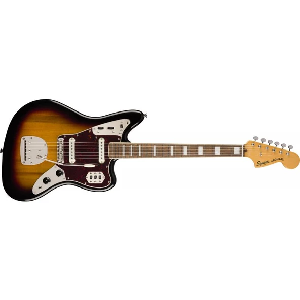 Squier Classic Vibe 70s Jaguar Laurel Klavye 3-Color Sunburst Elektro Gitar ürün görseli 1