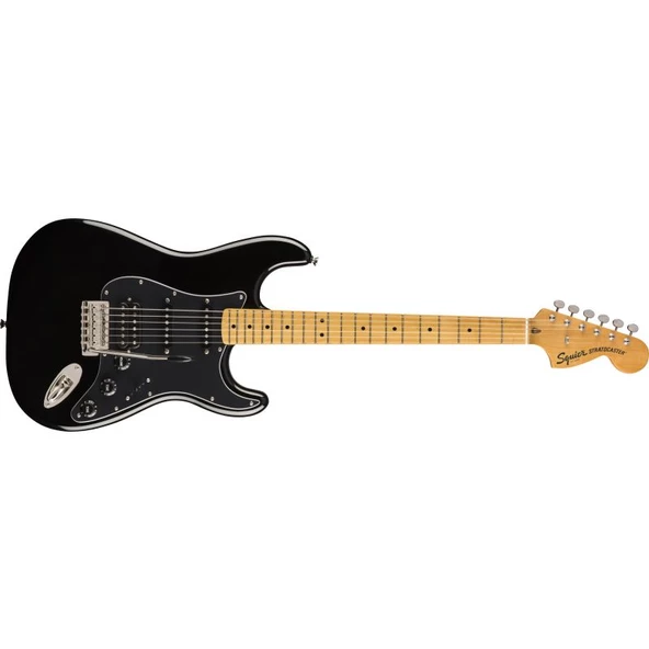 Squier Classic Vibe 70s Stratocaster HSS Akçaağaç Klavye Black Elektro Gitar ürün görseli 1