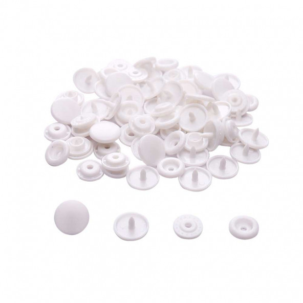 Çıt Çıt Seti Plastik Beyaz 100 Set ürün görseli 1
