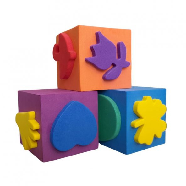 Sünger Baskı Eva Küp 5x5 Cm 3 Adet 1 Paket Artlantis Küp Eva Baskı 1 Paket ürün görseli 1