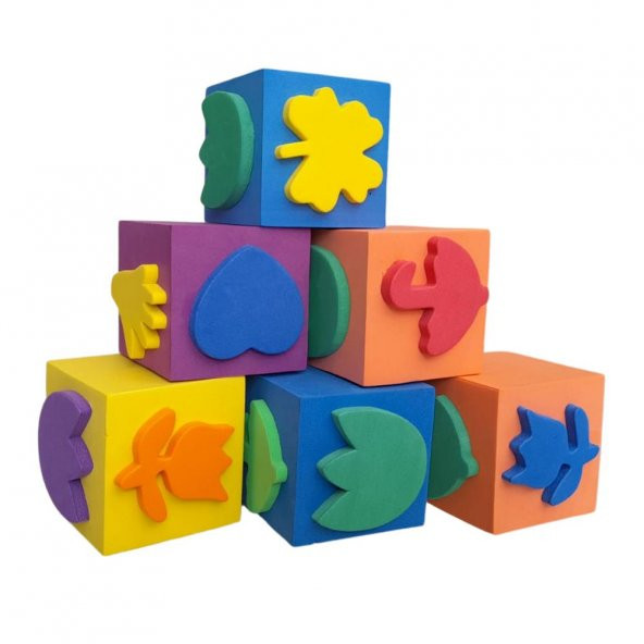 Sünger Baskı Eva Küp 5x5 Cm 6 Adet 1 Paket Artlantis Küp Eva Baskı 1 Paket ürün görseli 1
