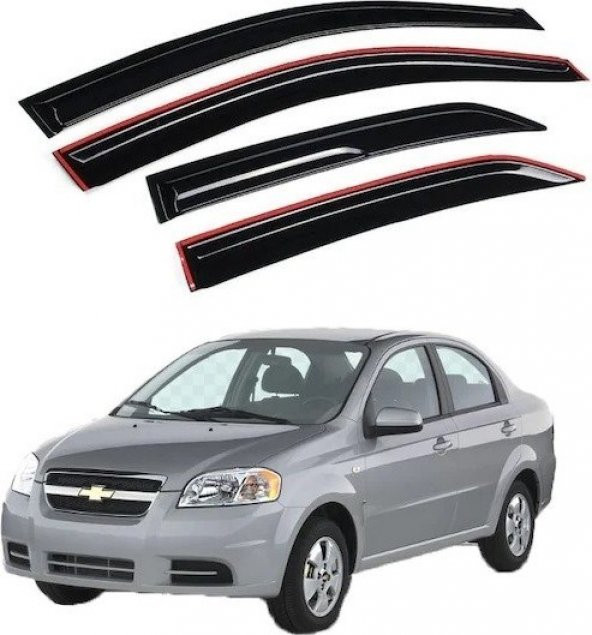Chevrolet Aveo 2006-2010  Arası  Cam Rüzgarlık 4lü Takım ürün görseli 1