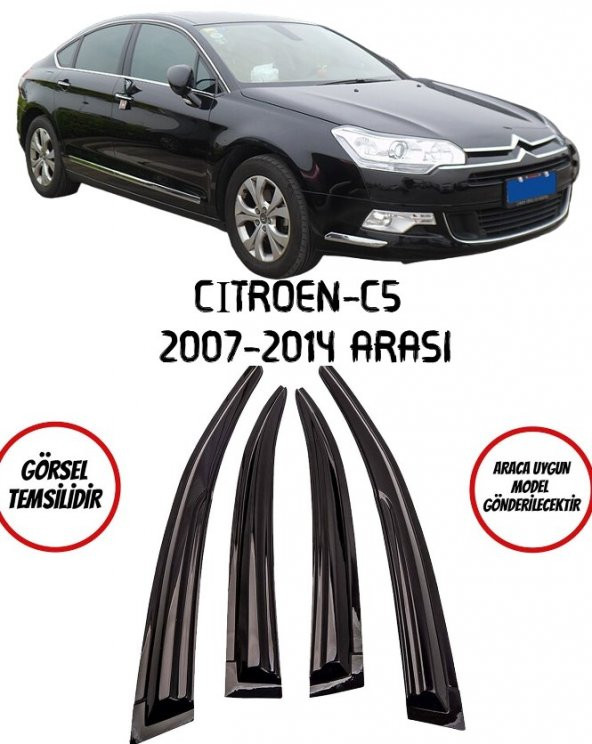 Citroen C5  2007-2014  Cam Rüzgarlık 4lü  Takım ürün görseli 1