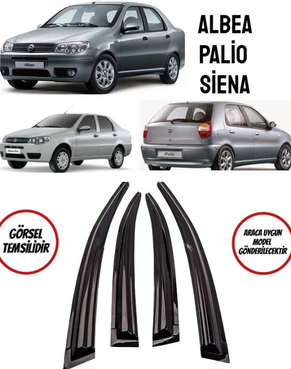 Fiat Albea-Palio Cam Rüzgarlığı 4lü Takım ürün görseli 1