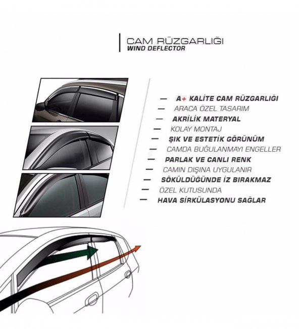 Ford Courier 2lİ Cam Rüzgarlığı - Resim 3