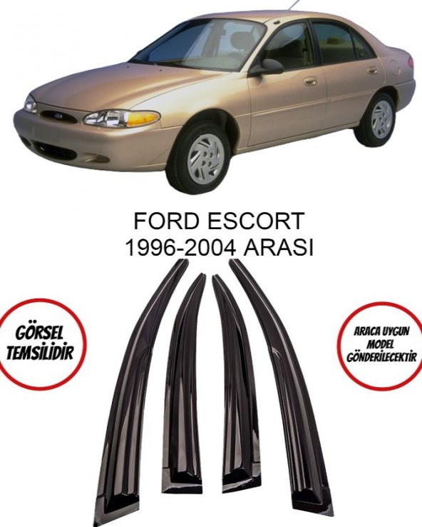 Ford Escort  1996-2004 Cam Rüzgarlık 4 lü Takım ürün görseli 1