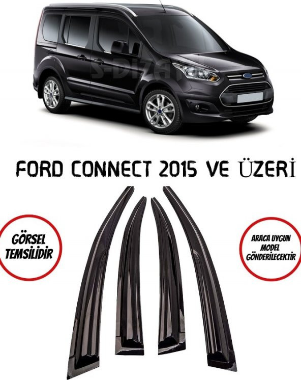 Ford Connect Cam Rüzgarlığı 4lü 2015 ve Üzeri ürün görseli 1