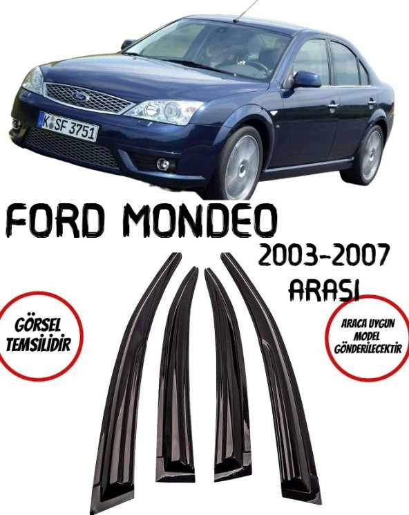 Ford Mondeo 2003-2007 Arası Cam Rüzgarlığı 4lü ürün görseli 1