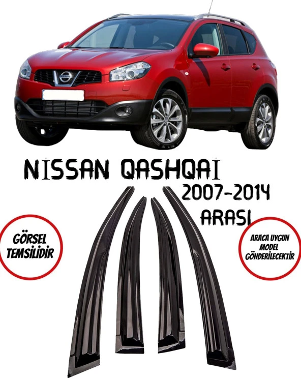 Nissan Qashqai Cam Rüzgarlığı 4lü 2007-2014 Arası ürün görseli 1