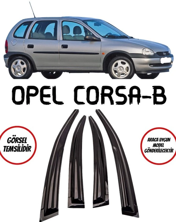 Opel Corsa B Cam Rüzgarlığı 4lü 1998 - 2000 Arası ürün görseli 1