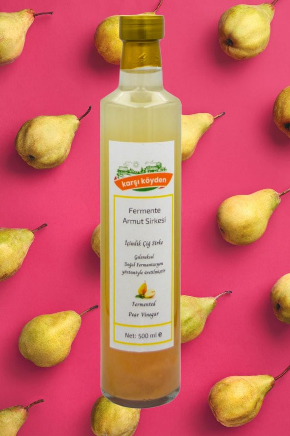 Karşı Köyden Doğal Fermantasyon Armut Sirkesi (500ml - Cam Şişe) ürün görseli 1
