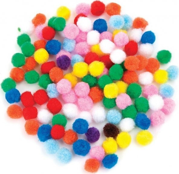 3 Pket Puti Pon Pon 10MM 100 Adet Ücretsiz Kargo ürün görseli 1