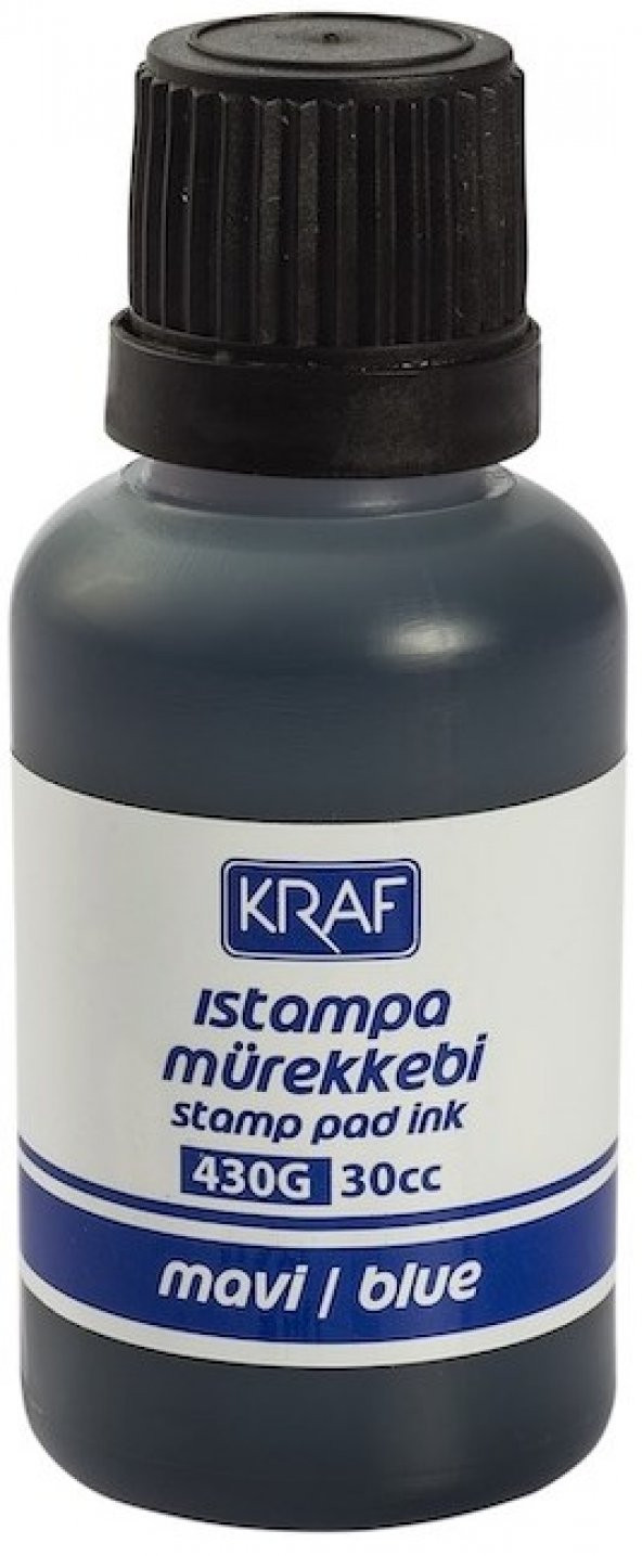 KRAF ISTAMPA MÜREKKEBİ 30CC MAVİ 430G ürün görseli 1
