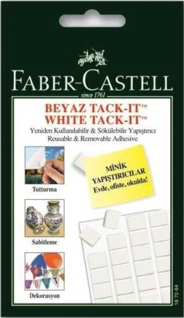 Faber Castell Tack-it Hamur Yapıştırıcı Patafix Beyaz 50 Gr 90 Ad ürün görseli 1