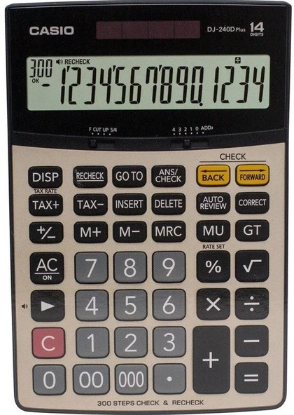 Casio DJ-240D Plus Masaüstü 14 Hane Hesap Makinesi ürün görseli 1