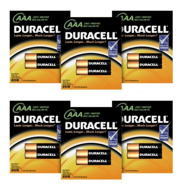 Duracell LR03/MN2400 AAA Kartela İnce Kalem Pil 12li ürün görseli 1