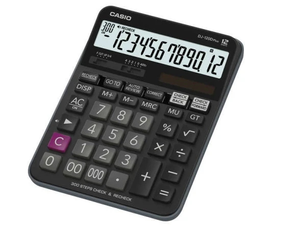 Casio DJ-120D Plus İşlem Kontrollü 12 Hane Hesap Makinesi ürün görseli 1