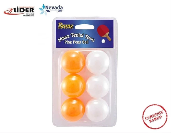 Brons Pinpon Topu 6 Lı Set Br-150 (Akrilik) ürün görseli 1