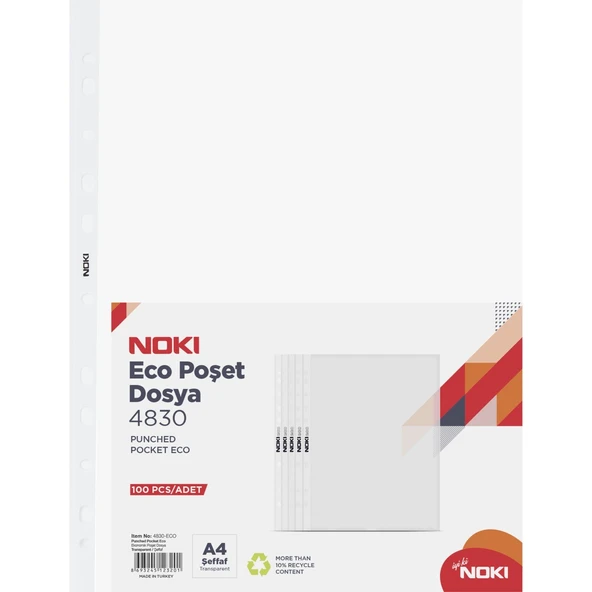 NOKİ POŞET DOSYA ECO 100LÜ 4830 ürün görseli 1