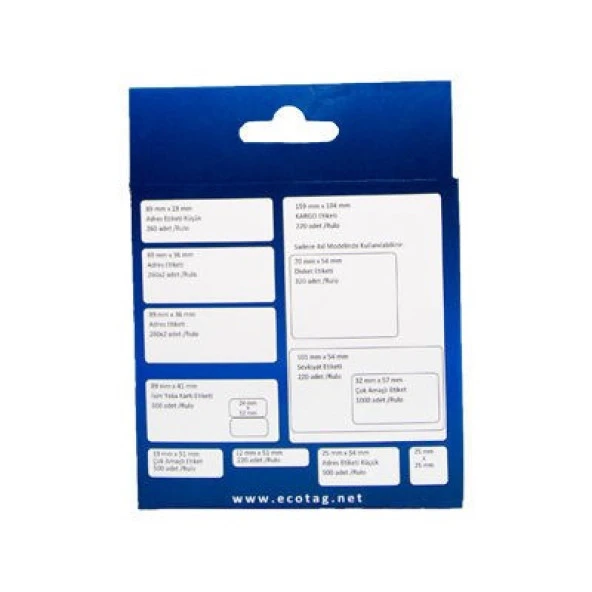 Dymo Muadil 11352 25X54 MM Iade Adres Etiketi 500 Adet Lw-450 ürün görseli 1