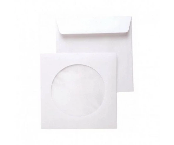 CD ZARFI 90GR BEYAZ PENCERELİ 100 ADET ürün görseli 1