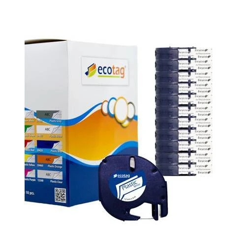 Dymo Letratag Muadil Etiket Sarı Plastik 10lu Paket ürün görseli 1