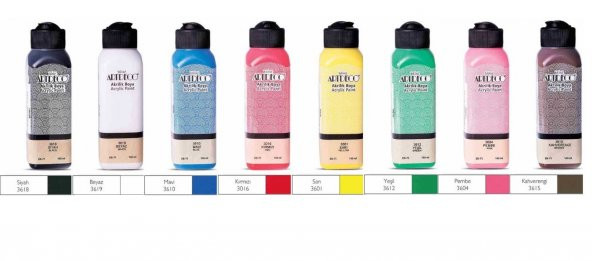 ARTDECO AKRİLİK BOYA 140 ML ANA VE ARA RENKLER 8 FARKLI RENK ürün görseli 1