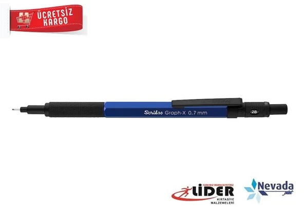SCRIKSS VERSATİL KALEM METAL GRAPH-X 0,7MM MAVİ ÜCRETSİZ KARGO ürün görseli 1