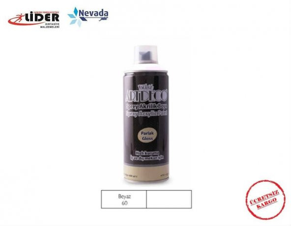 ARTDECO AKRİLİK SPREY BOYA 400 ML BEYAZ Y-400-60 ürün görseli 1
