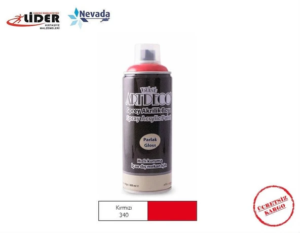 ARTDECO AKRİLİK SPREY BOYA 400 ML KIRMIZI Y-400-340 ürün görseli 1