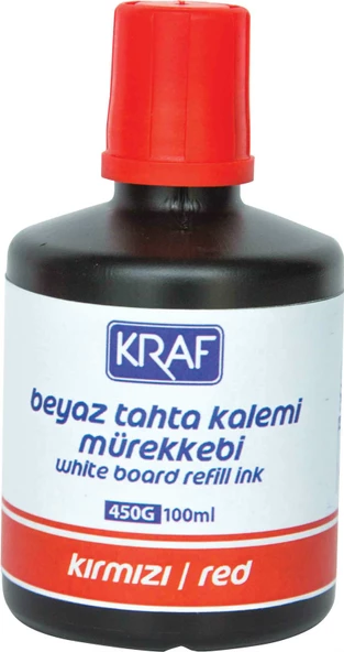 BEYAZ TAHTA KALEMİ MÜREKKEBİ KIRMIZI 100 ML 450G ürün görseli 1